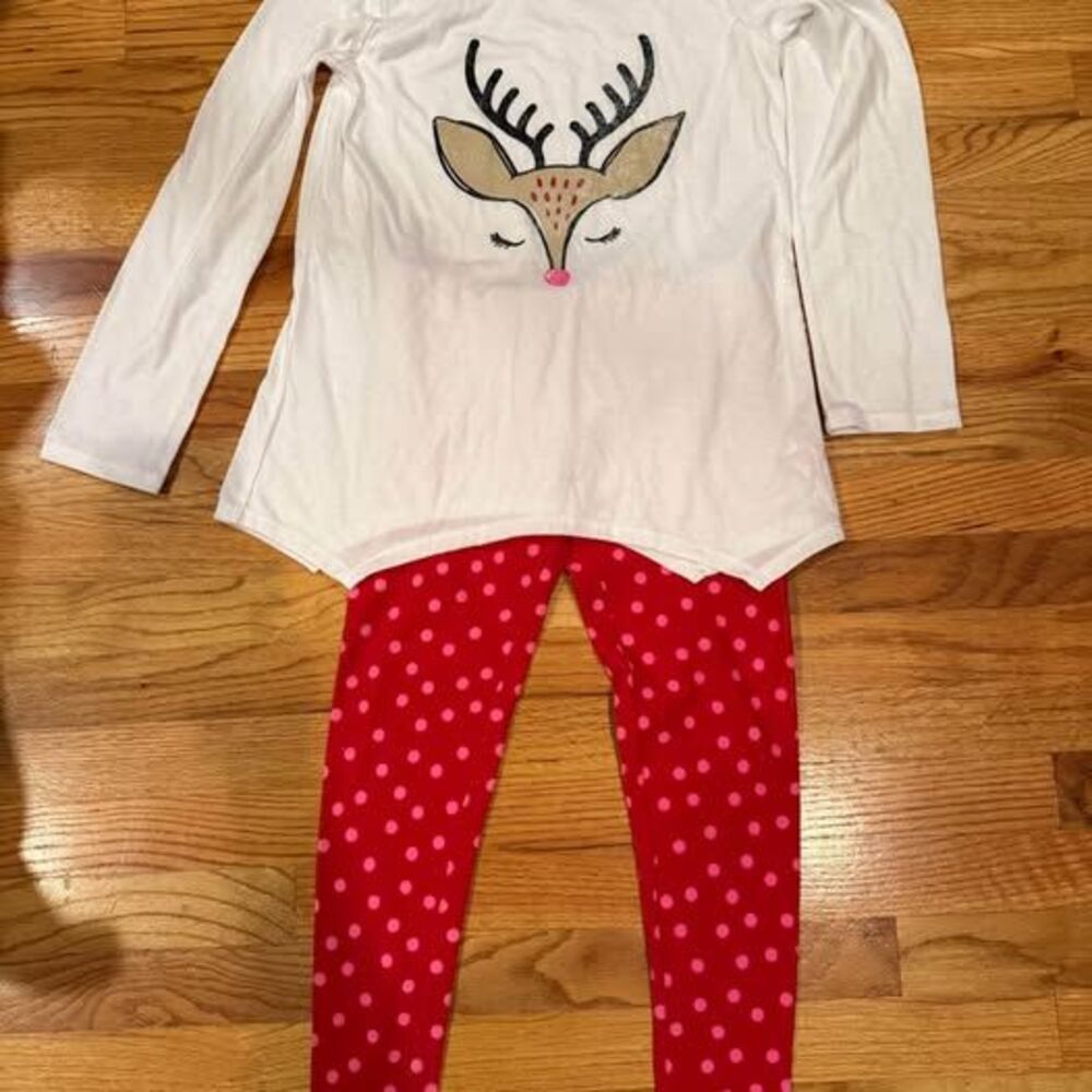 SO Girls XL (14) Reindeer Pajama Set